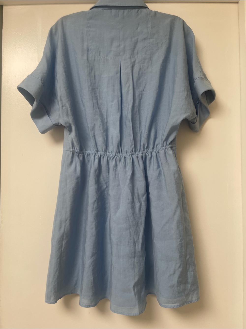 Zara Light Blue Button-Front Shirt Dress - Picture 6 of 6